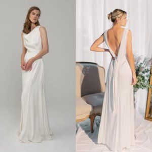 Wolf & Badger Mira Silk Wedding Dress by Rowley Hesselballe London